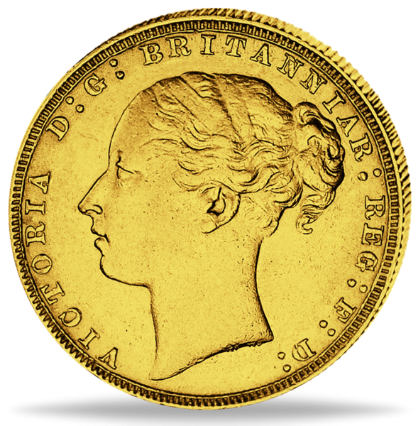 1 Sovereign Victoria / Drachentöter - Münze Vorderseite
