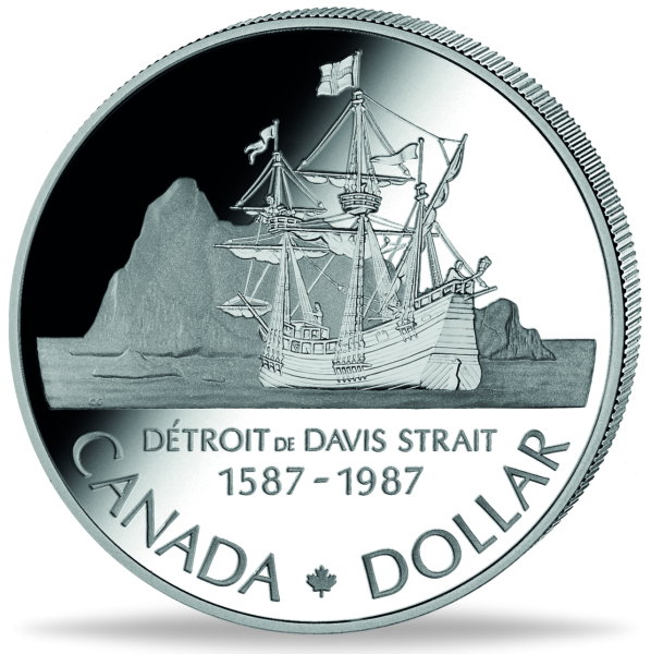 1 CAN-Dollar John Davis - Vorderseite Münze