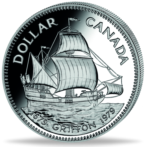 1 Can Dollar Segelschiff Griffon - Vorderseite Münze