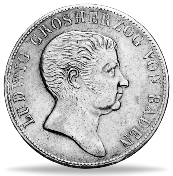 Doppelgulden Baden - Münze Vorderseite