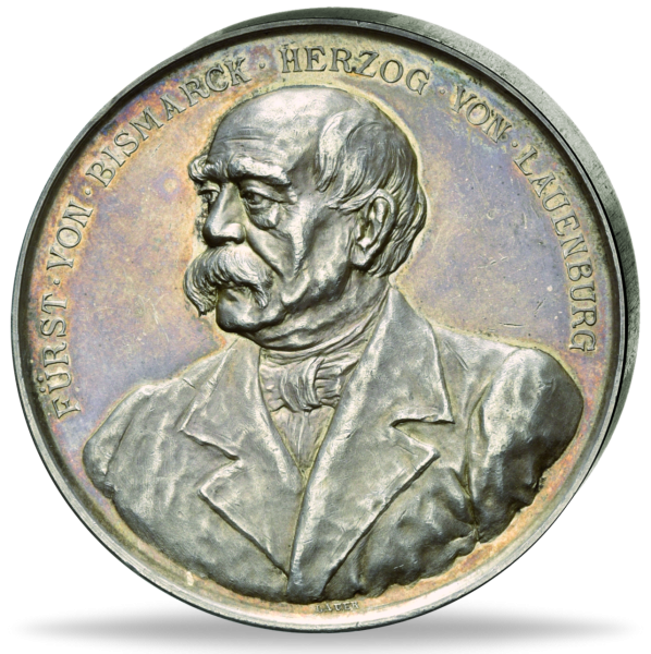 Silber-Medaille - Zum 80. Geburtstag von Otto von Bismarck - 1895 - Münze VS