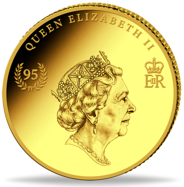 Elizabeth II Gold Gedenkpraegung - Vorderseite Münze