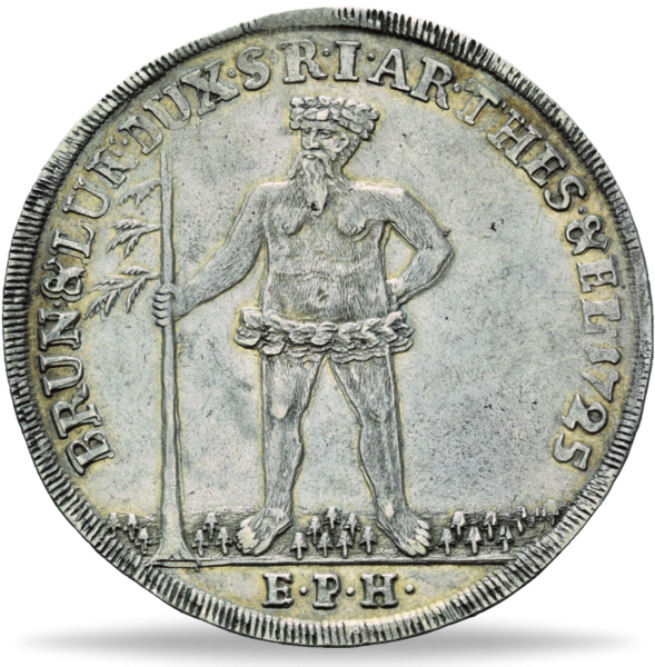 Taler 1725 Wilder Mann - Vorderseite Münze
