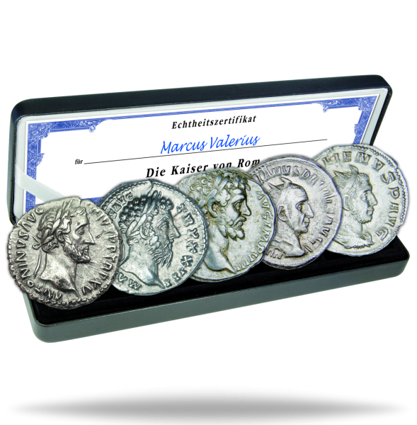 Römisches Reich, Silber-Kollektion (5 Münzen) Kaiser von Rom