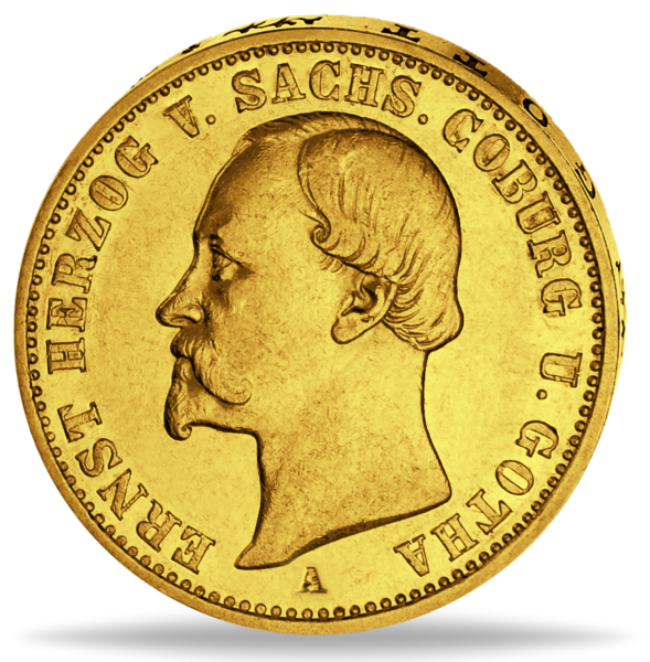 20 Mark „Herzog Ernst I. - 1886 A“ Jaeger 271 1886 - Gold - Münze Vorderseite