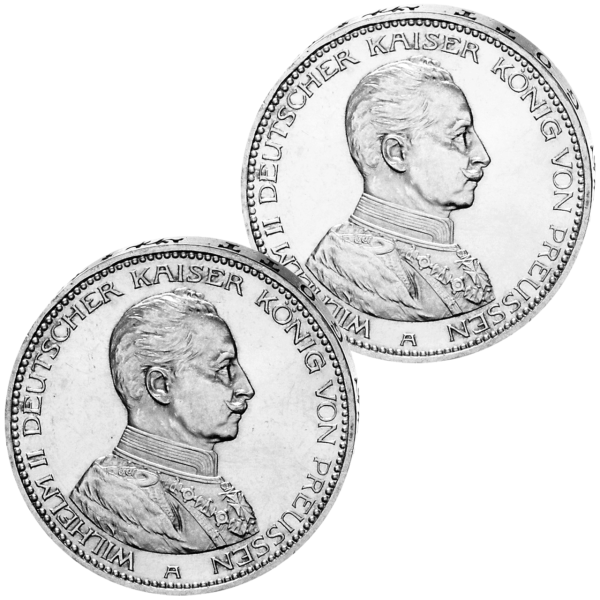 Königreich Preußen, 2x 5 Mark Preußen Uniform - Satzbild