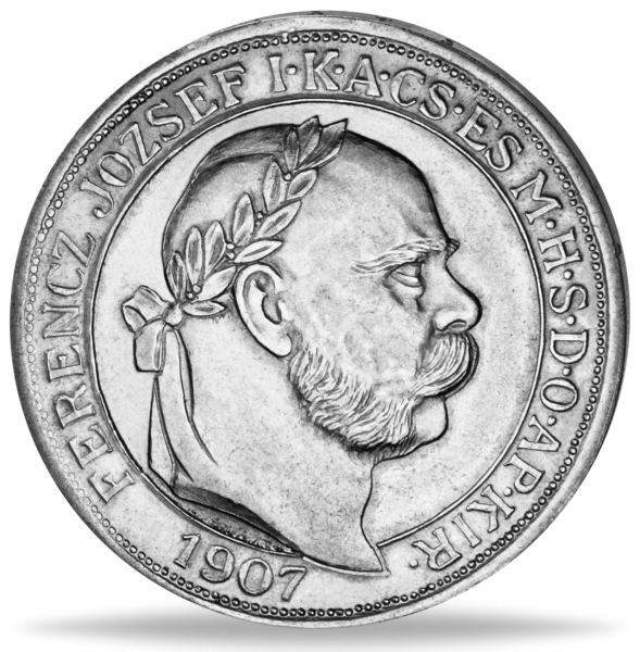 5 Korona Franz Joseph Krönungsjubiläum - Vorderseite Münze