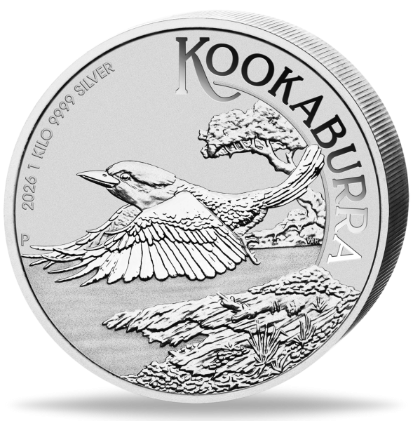30 Dollar Kookaburra 1 Kg Silber - Münze Vorderseite