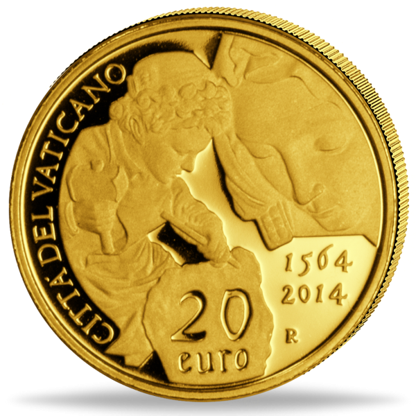 20 Euro 450. Todestag Michelangelo - Vorderseite Münze