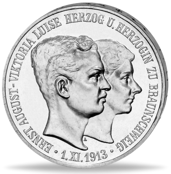 Herzogtum Braunschweig, 3 Mark 1915 ohne Lüneburg (Jäger 55) - Münze Vorderseite