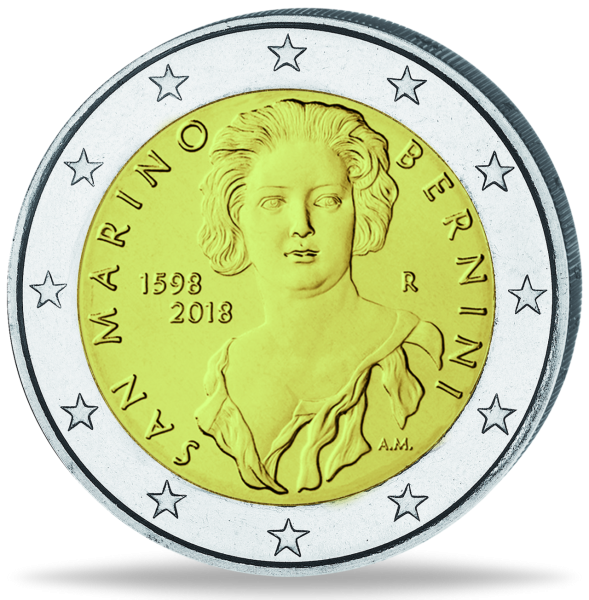 2 Euro Gian Lorenzo Bernini - Münze Vorderseite