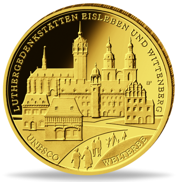 100 Euro Eisleben und Wittenberg - Vorderseite Münze