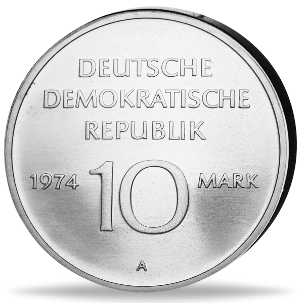 10 Mark 25 Jahre DDR - Vorderseite Münze