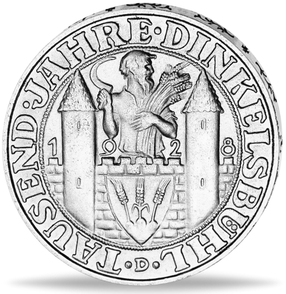 3 Reichsmark „Dinkelsbühl“ (Jaeger 334) 1928 - Silber - Münze Vorderseite