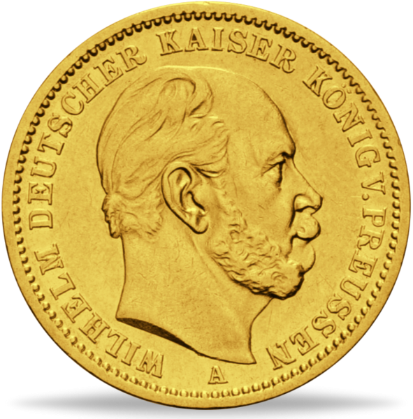 20 Mark Preussen Wilhelm I - Vorderseite Münze