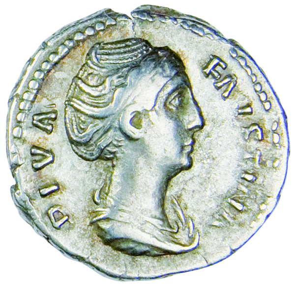 Römisches Reich, Denar Faustina die Ältere - Silber - Münze Vorderseite