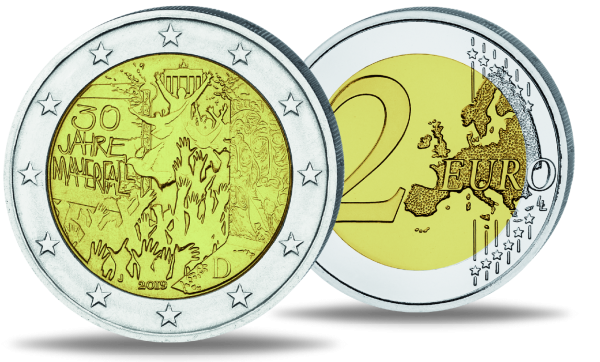 Seltene 2 Euro Münze 30 Jahre Mauerfall 2 Euro 30 Jahre Mauerfall - Prägestätte unserer Wahl | Münzen