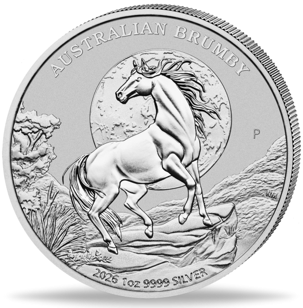 1 Dollar Brumby 1 Unze Silbe 2026 - Münze Vorderseite