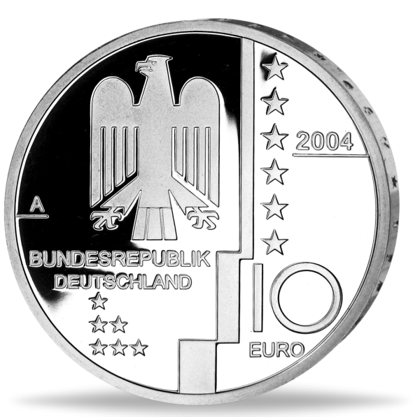 10 Euro Bauhaus Dessau 2004 - Vorderseite Münze