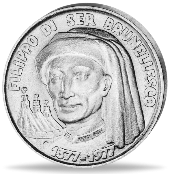 1000 Lire Filippo Brunellesco - Münze Vorderseite