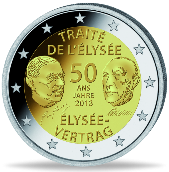 2 Euro Elysee Vertrag - Münze Vorderseite