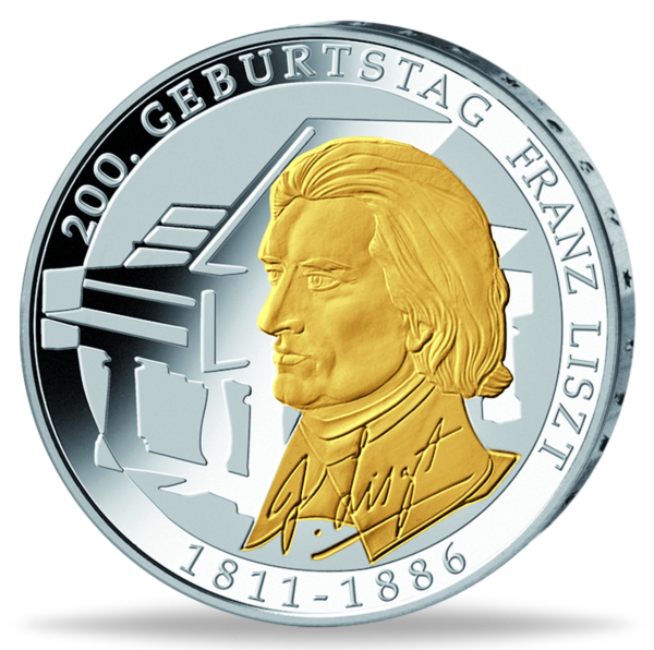 Deutschland, 10 Euro „Franz Liszt“ 2011 - Silber - Münze Vorderseite