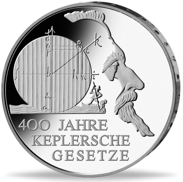 10 Euro Keplersche Gesetze - Münze Vorderseite