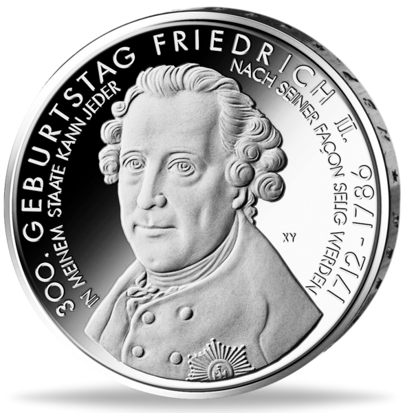 10 Euro 300 Geburtstag Friedrich des Großen - Münze Vorderseite