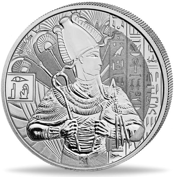 1 Dollar Osiris Egyptian Gods 1 Unze Silber 2023 - Münze Vorderseite