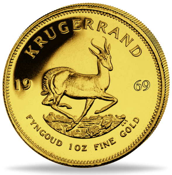 Südafrika, Krügerrand 1969, Polierte Platte, PP, 1 oz Au - Münze Vorderseite