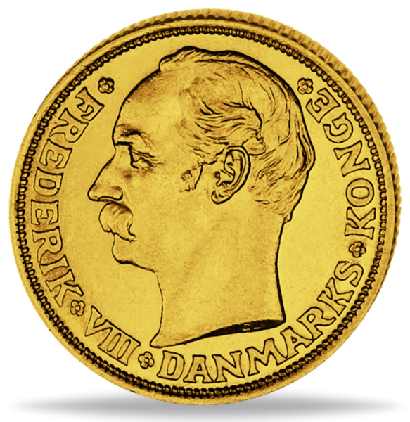 10 Dänische Kronen Frederik VIII - Vorderseite Münze