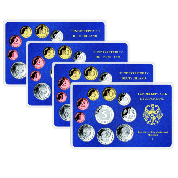 Offizieller BRD-Kursmünzensatz 1979 - PP - D, F, G, J