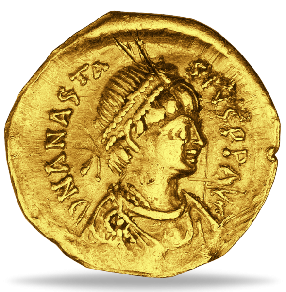 Tremissis Kaiser Anastasius - Münze Vorderseite
