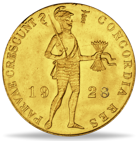 1 Dukat Ritter - Niederlande 1928 - Vorderseite Münze