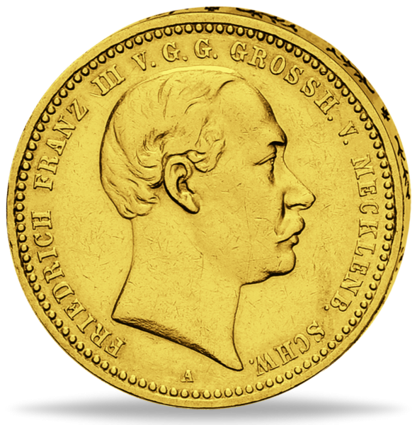 10 Mark Großherzog Friedrich Franz III. - Münze Vorderseite