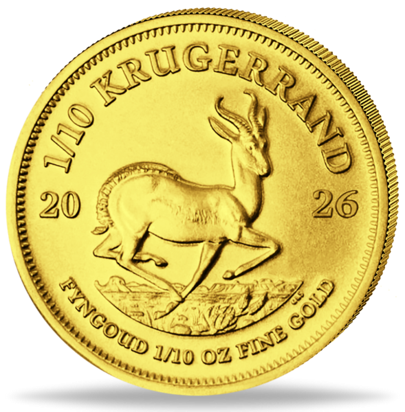 Südafrika, Krügerrand, 1/10 Unze Gold 2026 - Münze Vorderseite