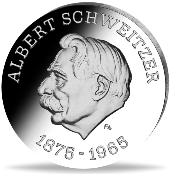 10 Mark der DDR Albert Schweitzer - Abschlag Vorderseite