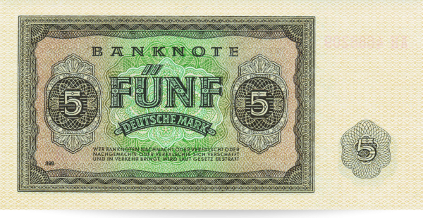 5 Mark Banknote DDR 1948 - Banknote Vorderseite