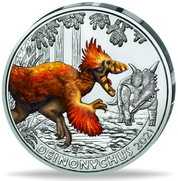 3 Euro Deinonychus - Münze Vorderseite
