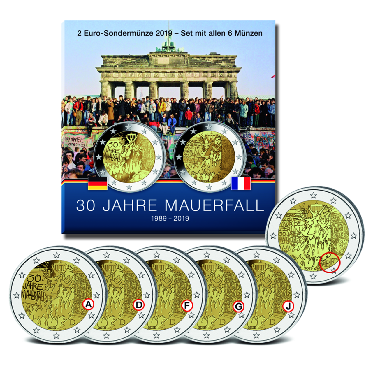 30 jahre mauerfall 2 euro