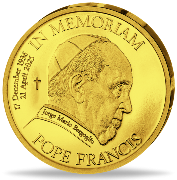 5 Dollar In Memoriam Franciscus Gold - Münze Vorderseite