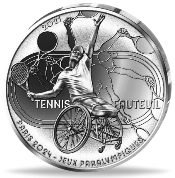 10 Euro Rollstuhl Tennis - Münze Vorderseite