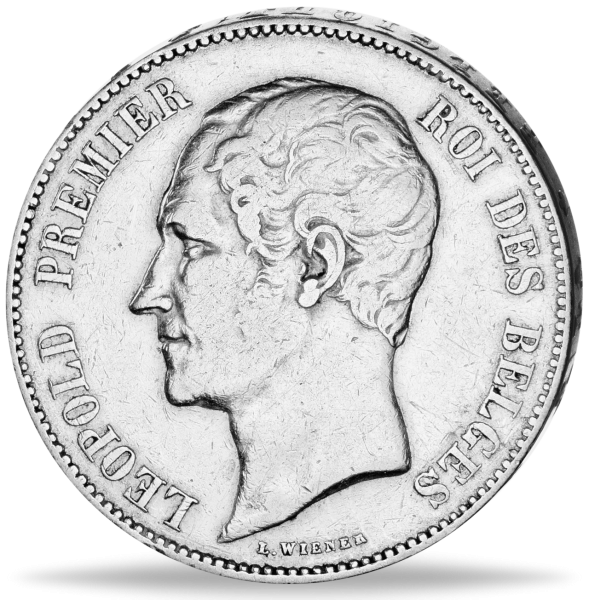 5 Belgische Francs Leopold I - Vorderseite Münze