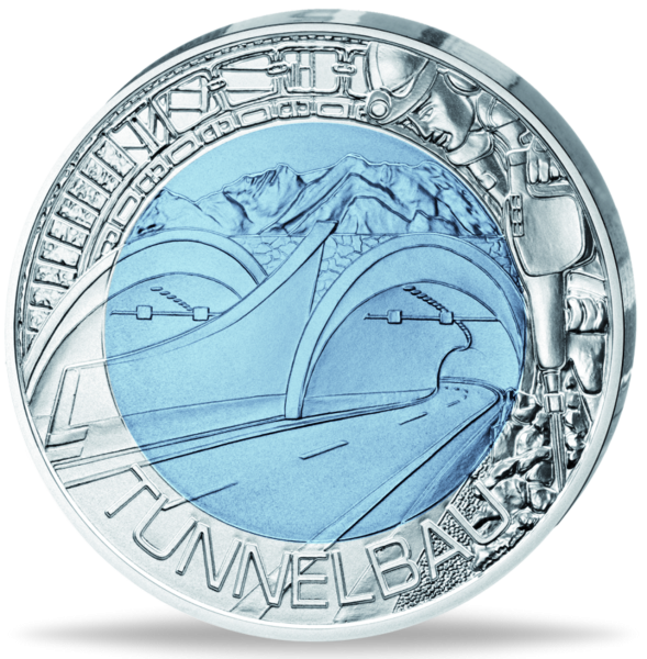 25 Euro „Tunnelbau“ - Münze Vorderseite