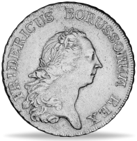 König Friedrich II. der Große - Vorderseite Münze König Friedrich II. der Große - Vorderseite Münze