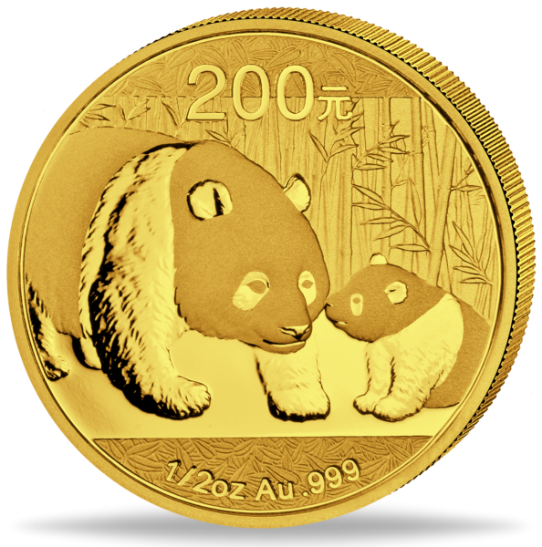 China 200 Yuan 1/2 Unze Gold 2011 - Münze Vorderseite
