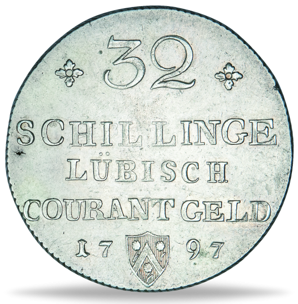 Freie und Hansestadt Lübeck, 32 Schilling 1796-1797 – Silber - Münze Vorderseite