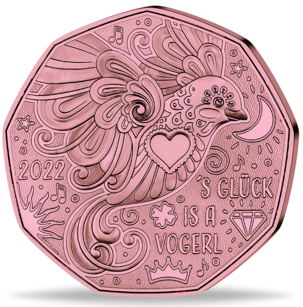 5 Euro Neujahrsmuenze Kupfer - Münze Vorderseite