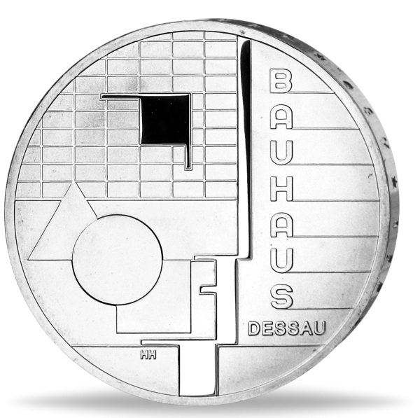 10 Euro Bauhaus Dessau - Vorderseite Münze