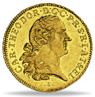 Rheingold-Dukat „Karl Theodor“ - Münze Vorderseite Rheingold-Dukat „Karl Theodor“ - Münze Vorderseite